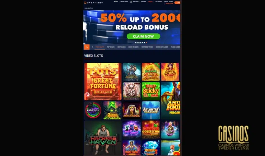 Dream.Bet Mobile Casino and Sportsbook Review for Swedes