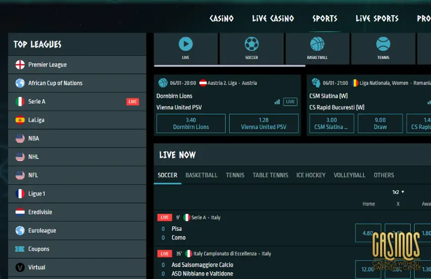 Nords Sportsbook and Betting Features