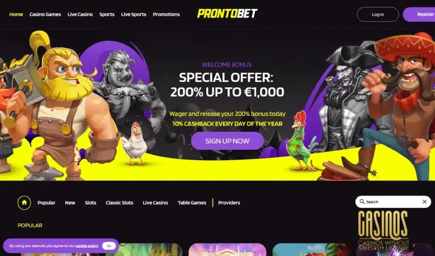 ProntoBet Casino Review of Bonuses