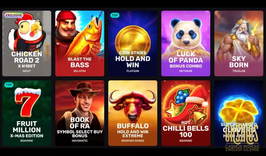 Review of N1Bet Casino Games