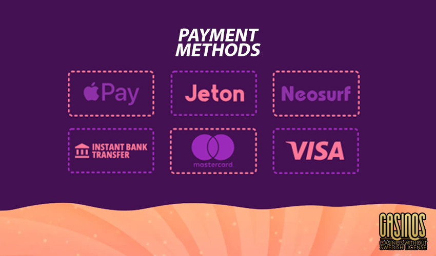 Payment Methods at Mount Gold Casino