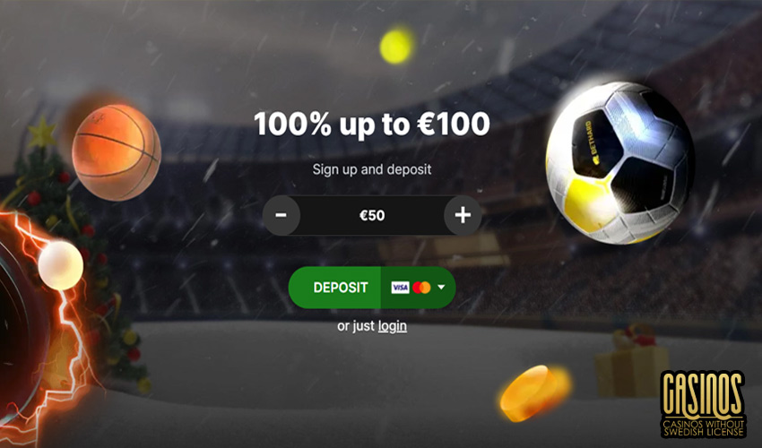 elcome Bonus - 100% up to €100