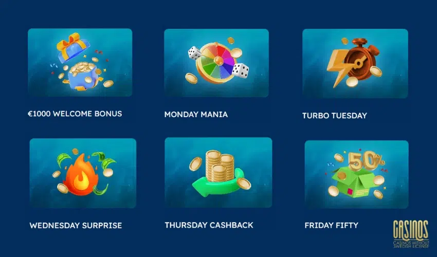 Casino bonuses at BOFCasino for Swedish players