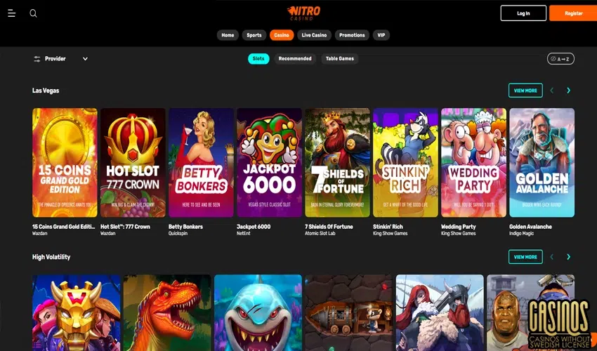 Nitro Casino Games