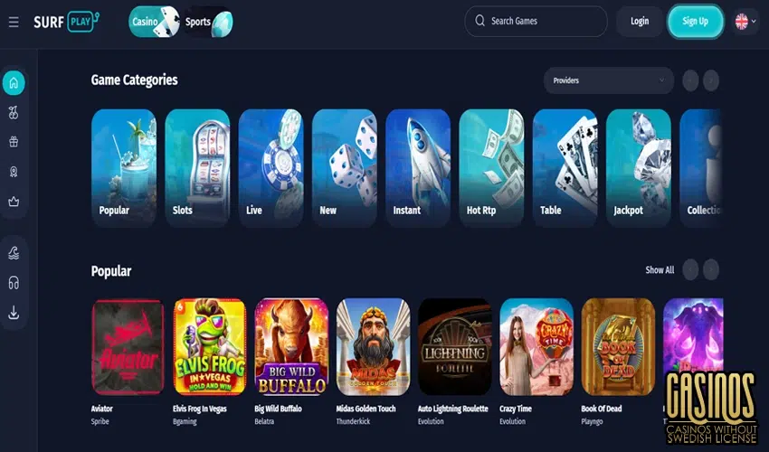 What Games are Available at Surf Play Casino?