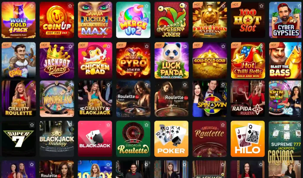 Review of casino games at Ritzo