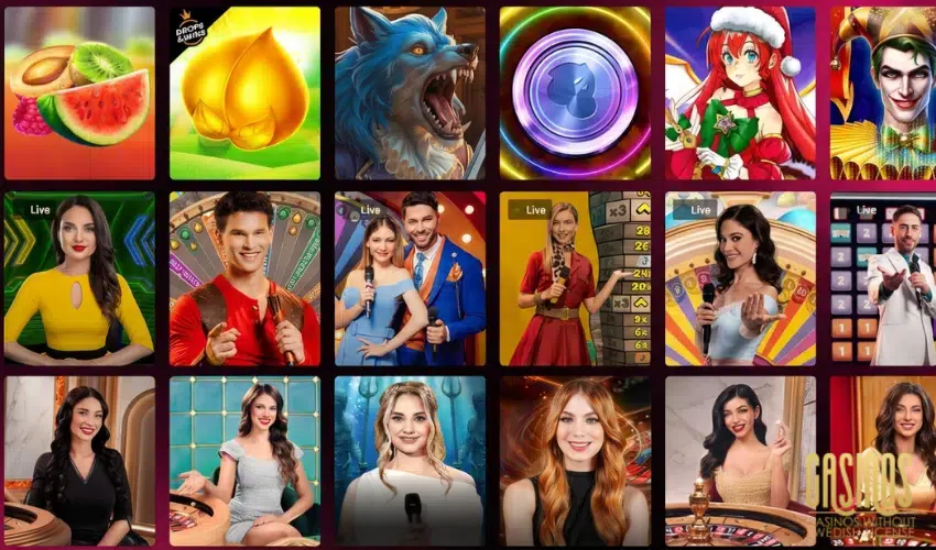 Casino games at Lysti Curacao platform