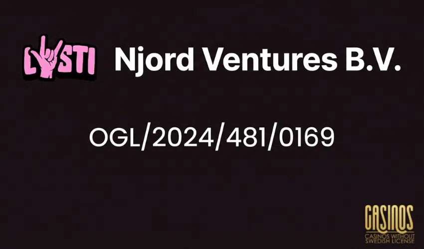 License number of Lysti Casino