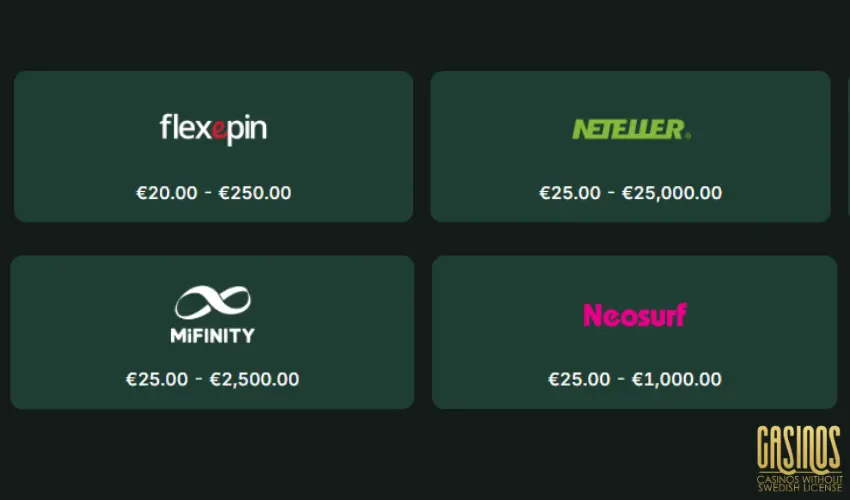 payment methods at SpinStag