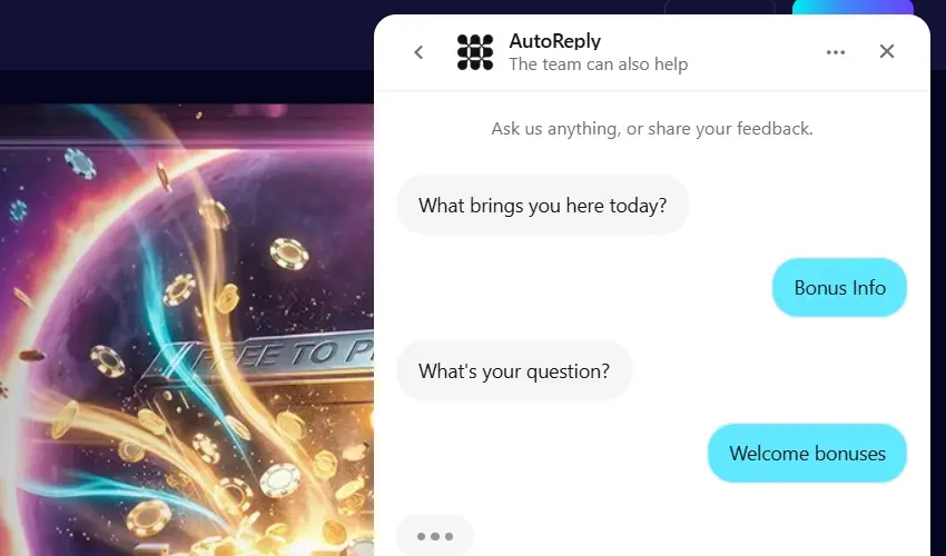 Spinjo Live chat support